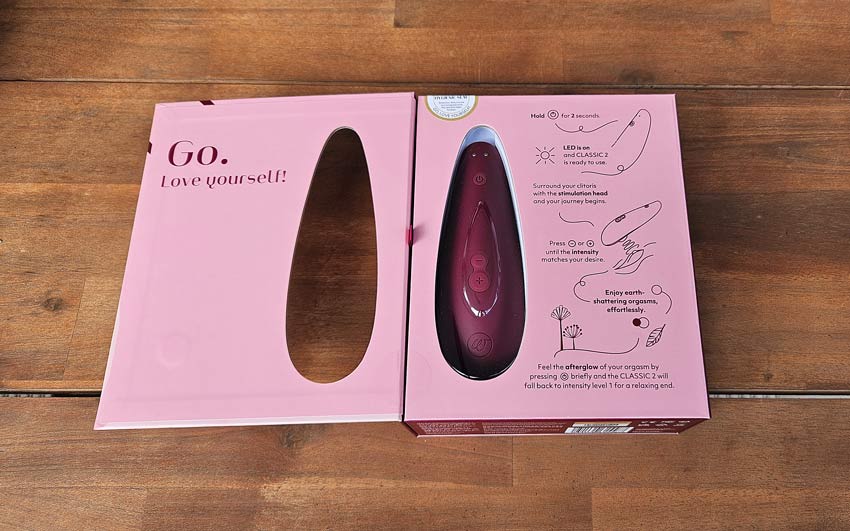 Halboffene Verpackung des Womanizer Classic 2